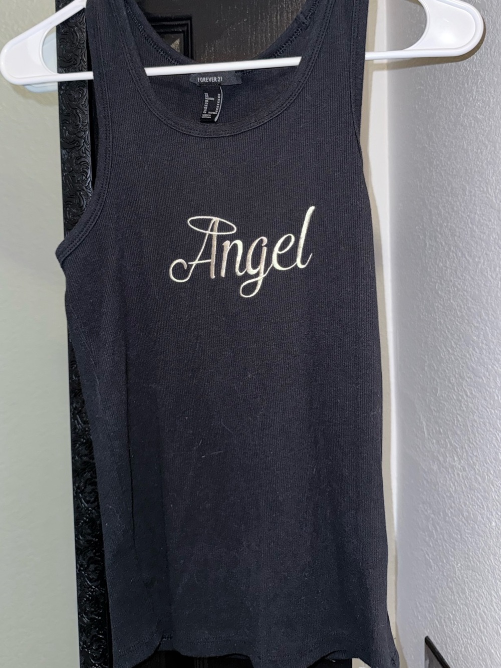 Forever 21 Black Ribbed Tank Top